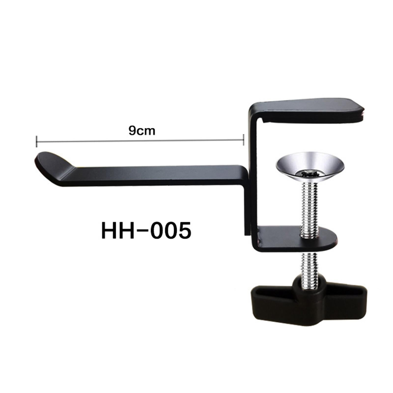 Under Desk Headset Clamp C-Clamp Quick Grip for Desktop  Black knob