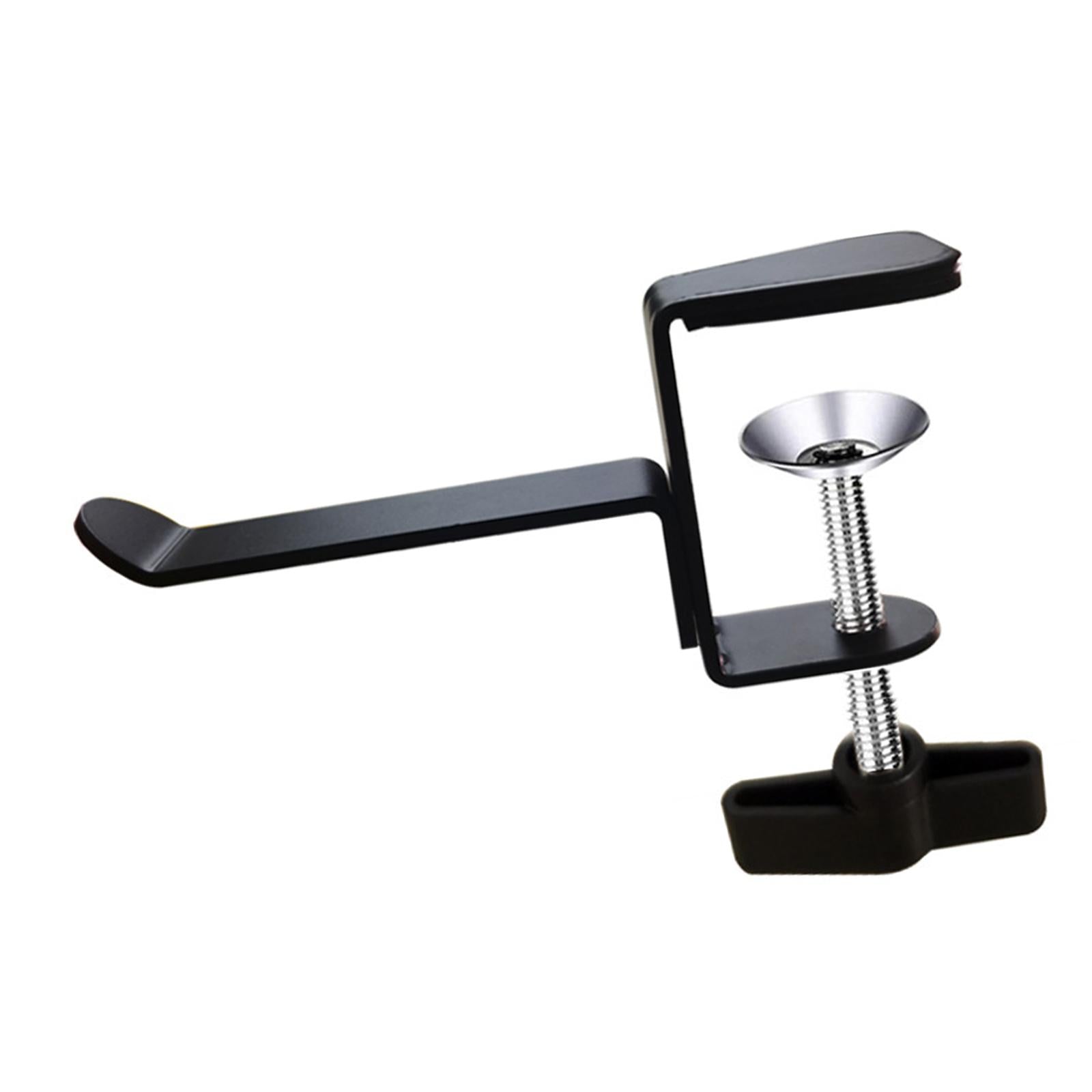 Under Desk Headset Clamp C-Clamp Quick Grip for Desktop  Black knob