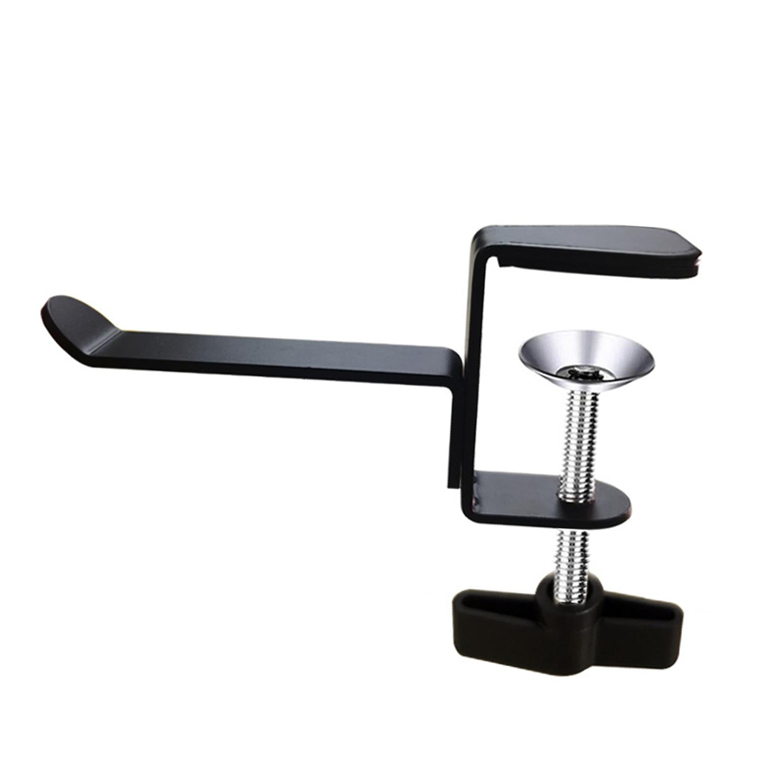 Under Desk Headset Clamp C-Clamp Quick Grip for Desktop  Black knob