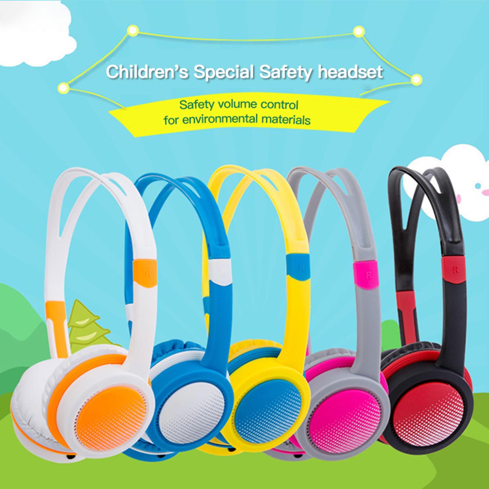 Wired Headphones Kids Headphones Computer Tablet Child Earphone Blue