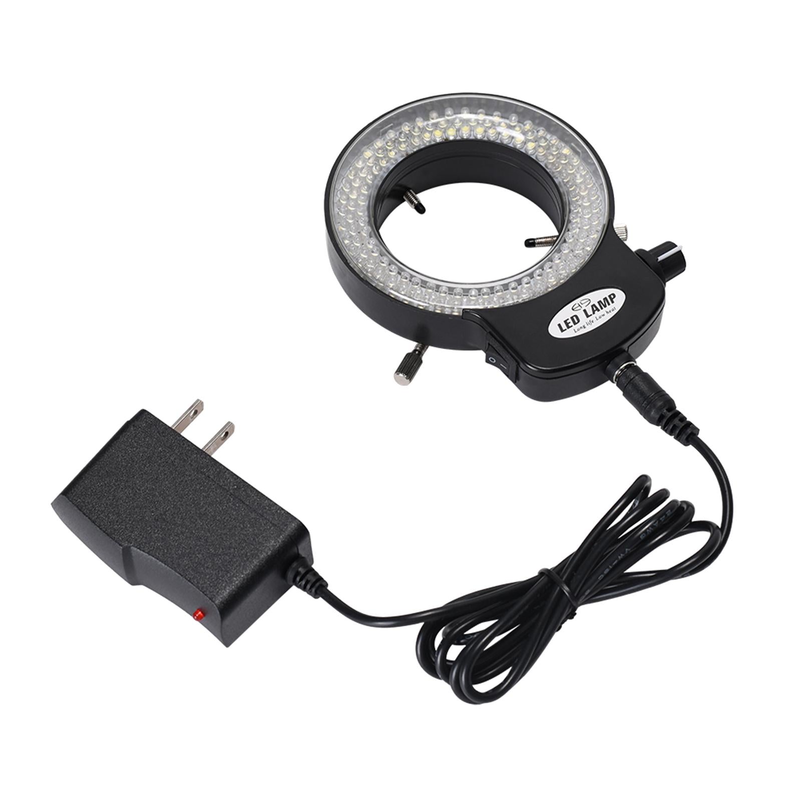 Microscope Adjustable 144 LED Ring Light Illuminator Plug-Us High Brightness