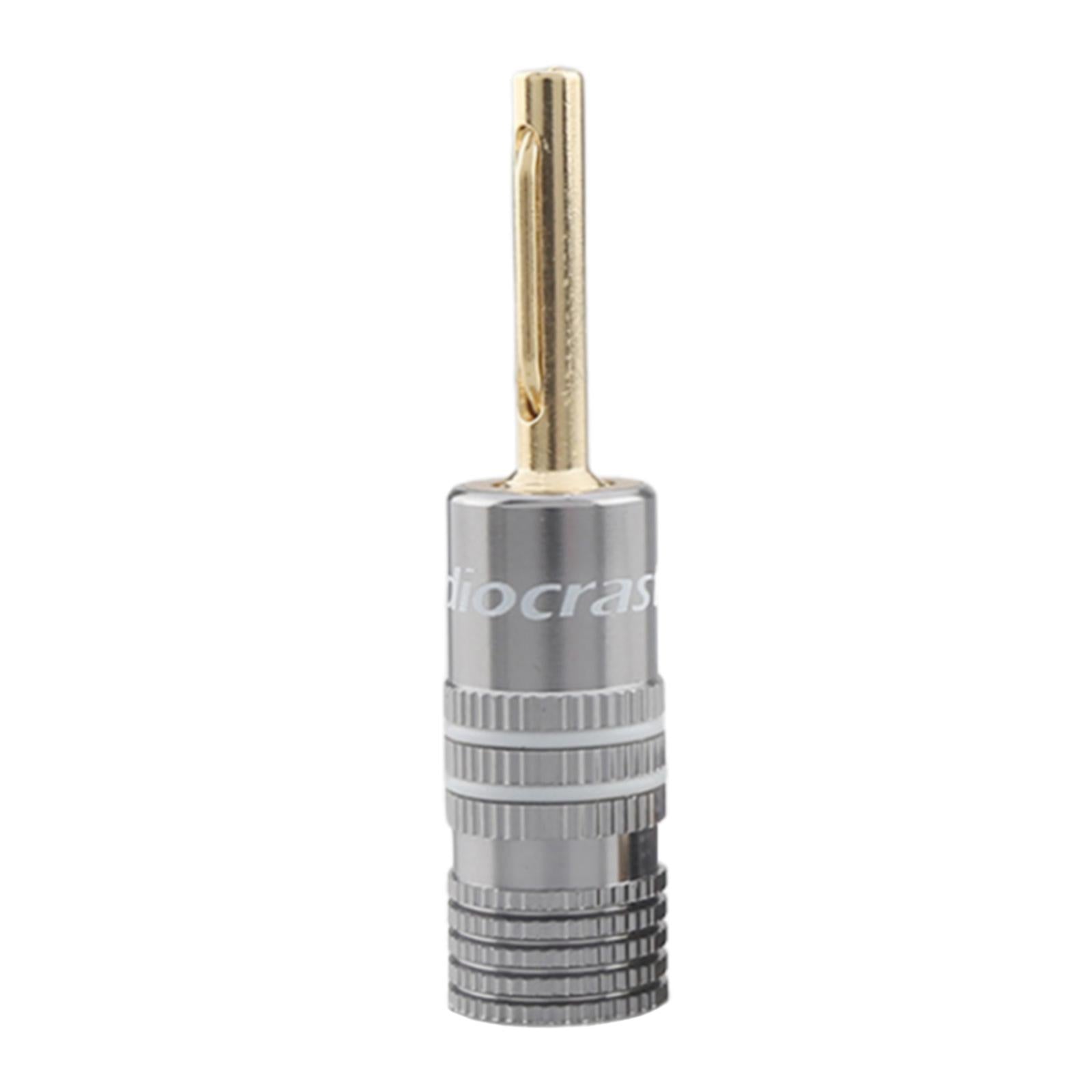 Gold Plated 4mm Banana Plug Speaker Cable Adapter Terminal Connectors