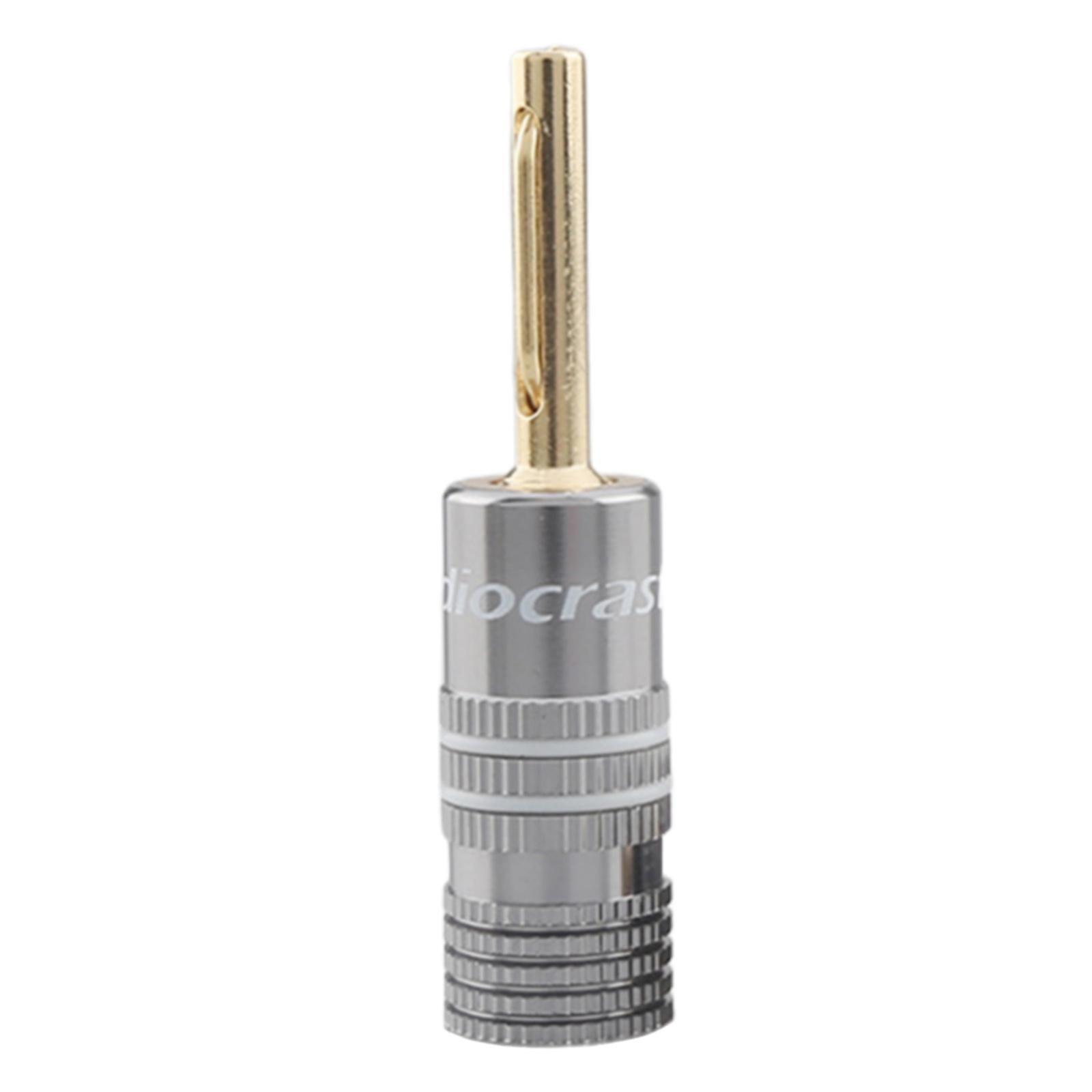 Gold Plated 4mm Banana Plug Speaker Cable Adapter Terminal Connectors