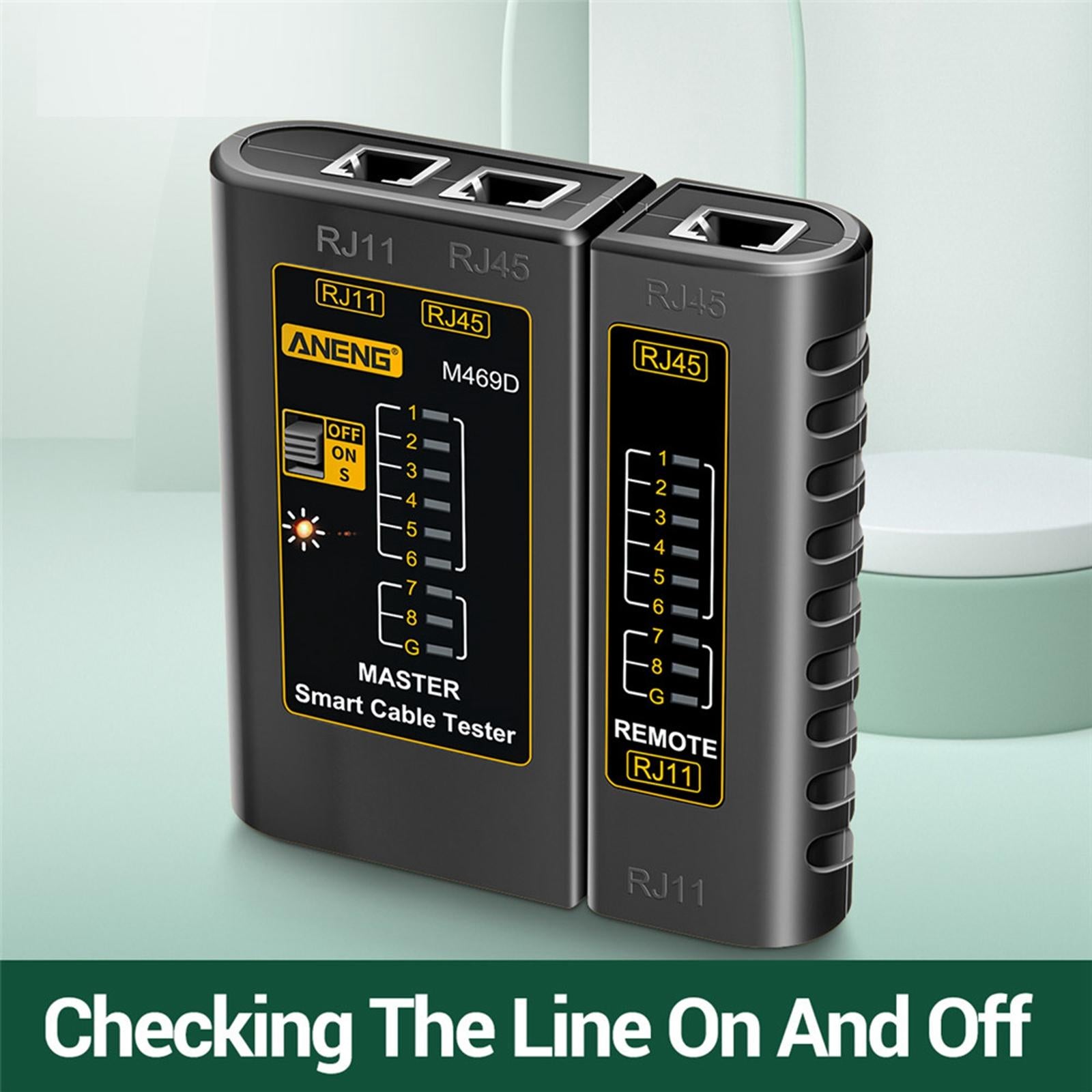 Network Cable Tester Networking Tool RJ 45 & RJ11 for Optical Cat Switch