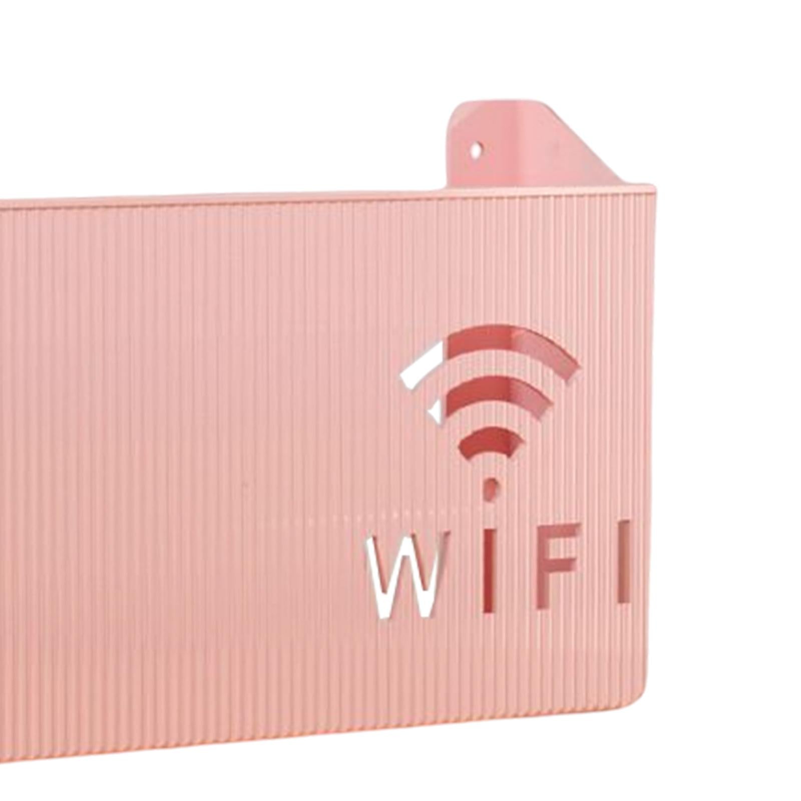 Router Shelf Wall Mounted Simple Shelves for Living Room Home Decor Bedroom Pink