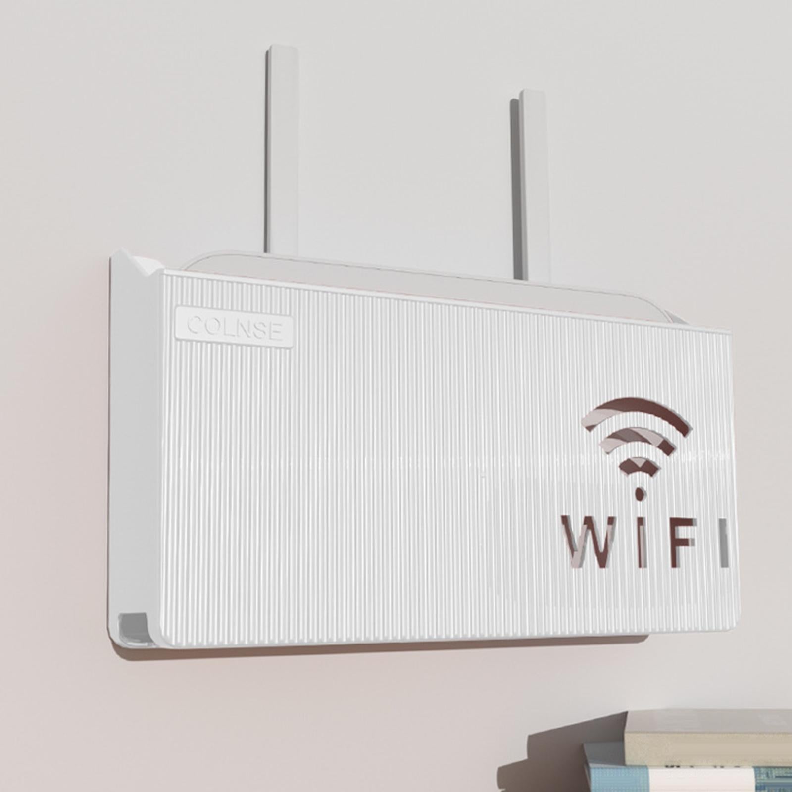 Router Shelf Wall Mounted Simple Shelves for Living Room Home Decor Bedroom Gray
