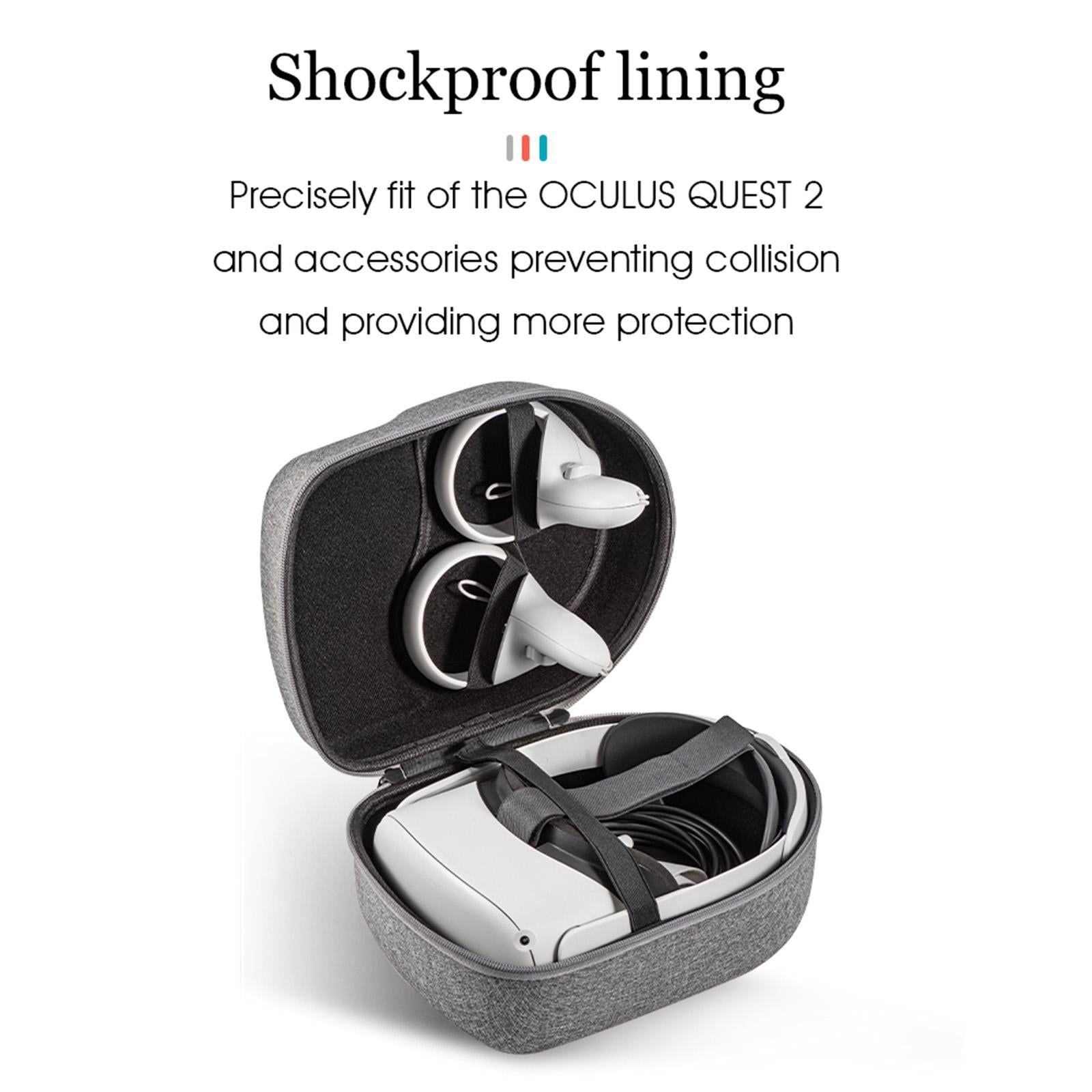 Portable Carrying Box Shockproof Storage Bag Handheld for Quest 2 VR Headset