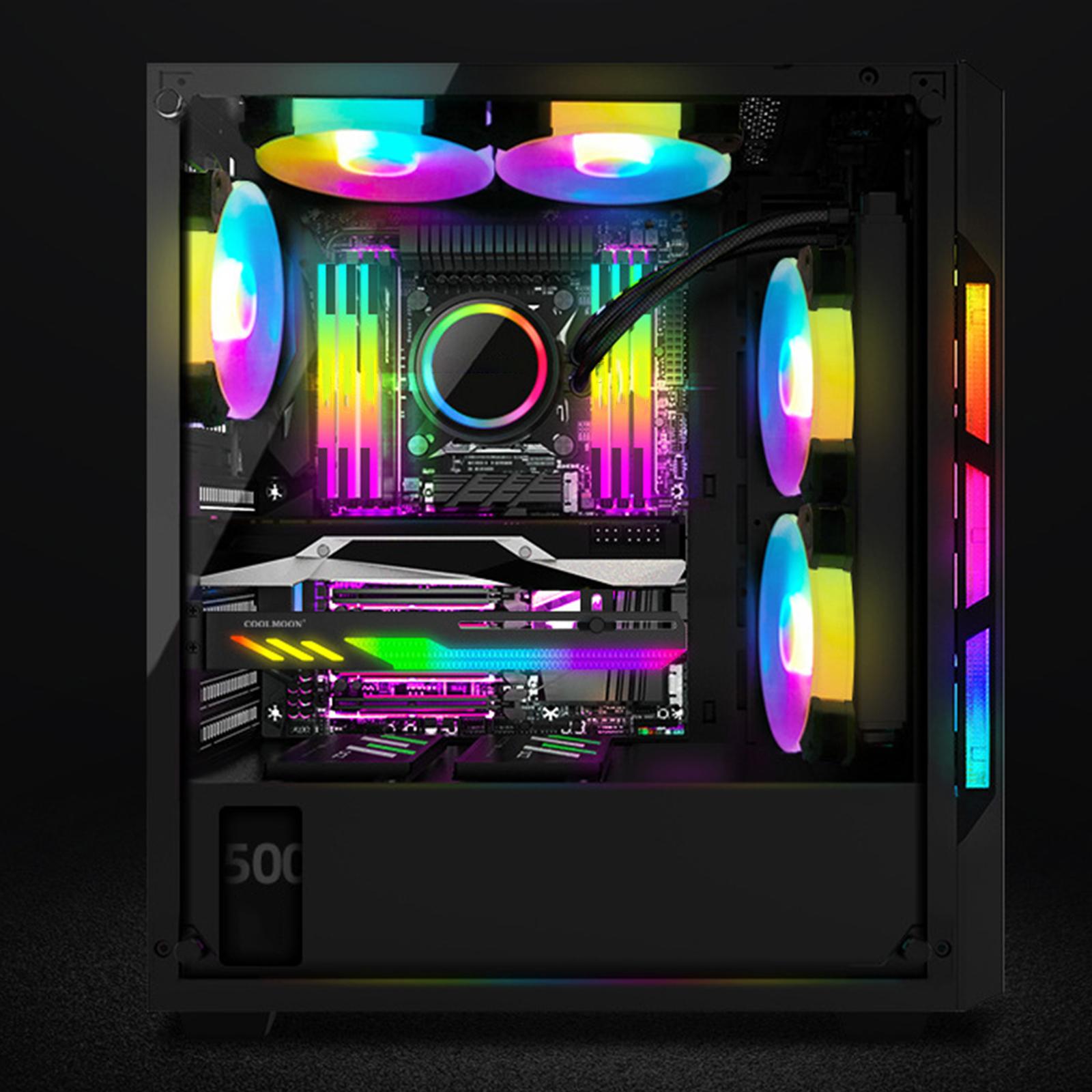 GPU Support Holder 5V Sliding Adjustment Aluminum Alloy RGB Strip Black