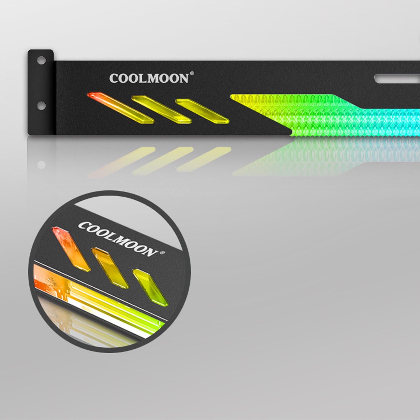 GPU Support Holder 5V Sliding Adjustment Aluminum Alloy RGB Strip Black