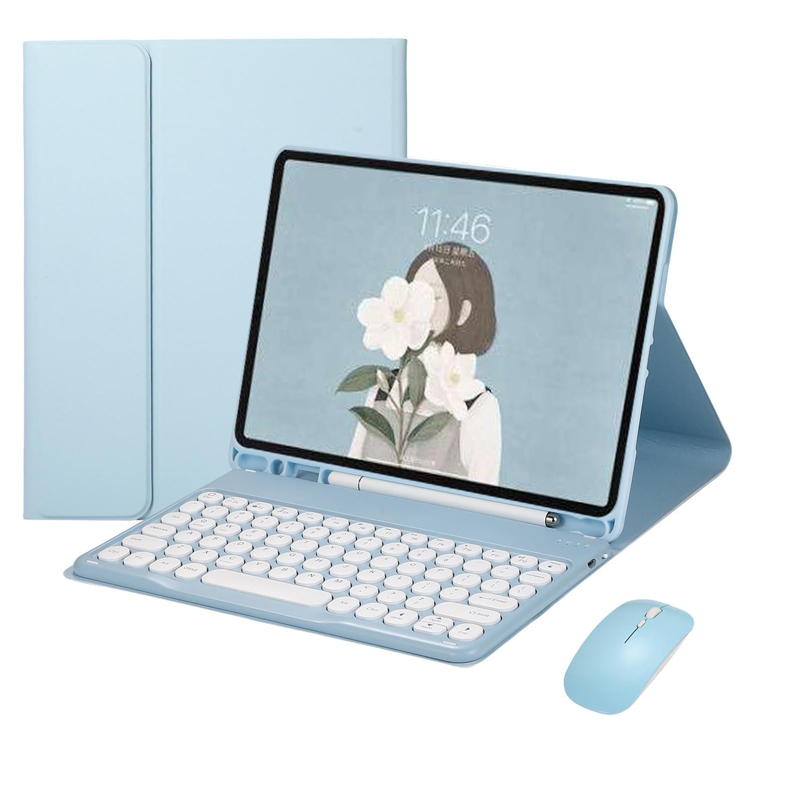 Case Wireless Keyboard Mouse for Galaxy Tab S6 Lite 10.4 Non Slip Blue