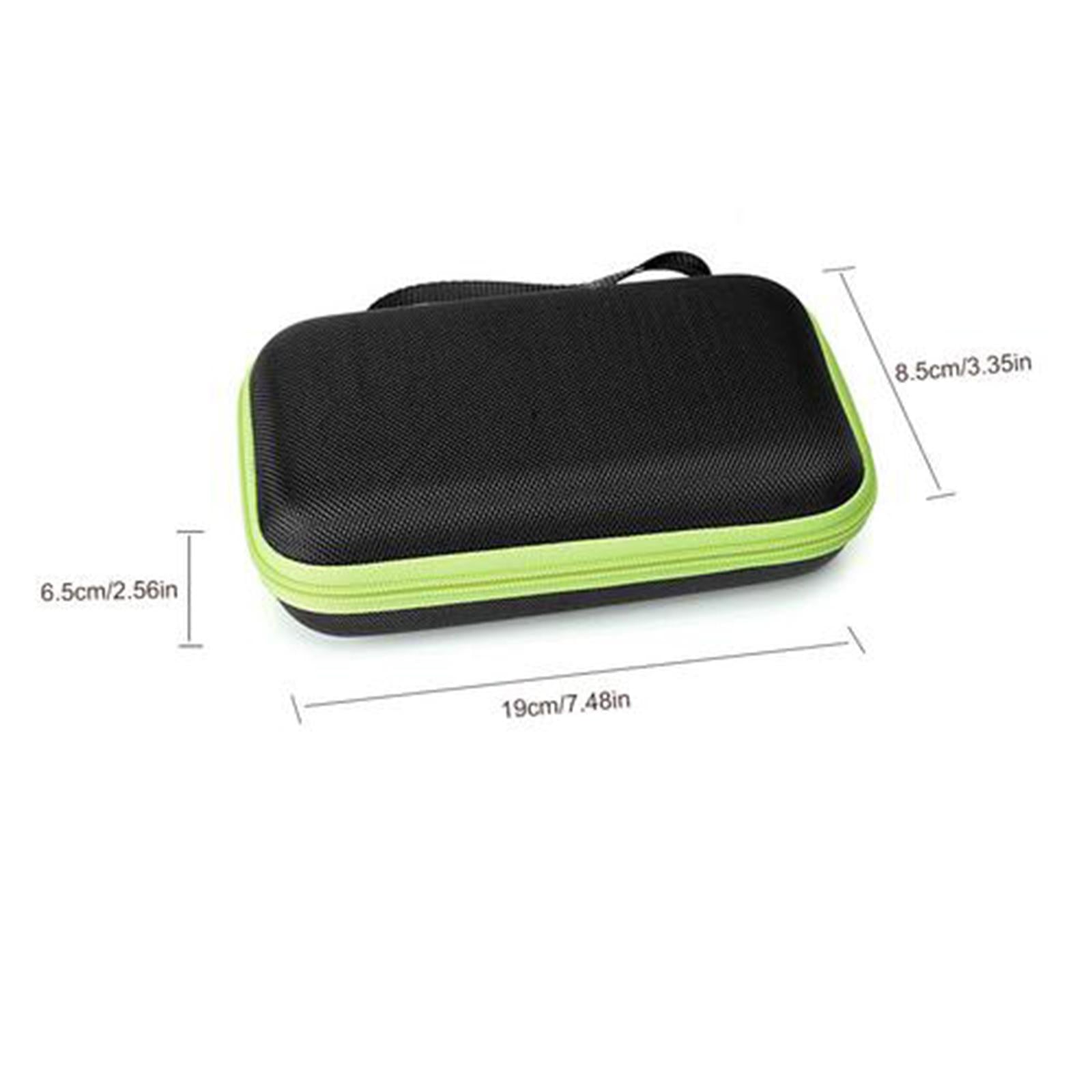 Shaver Storage Box with Soft Lining for Philips Norelco QP2520/72 Green Zipper