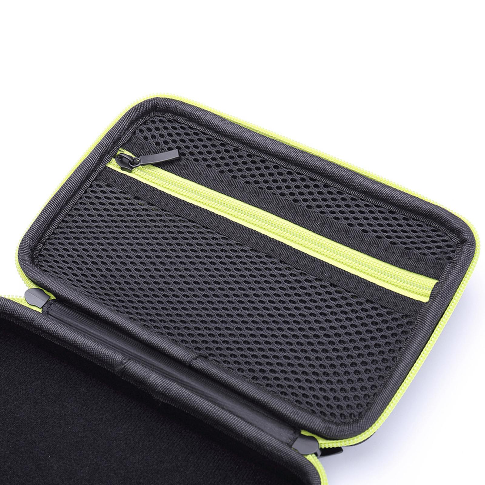 Shaver Storage Box with Soft Lining for Philips Norelco QP2520/72 Green Zipper