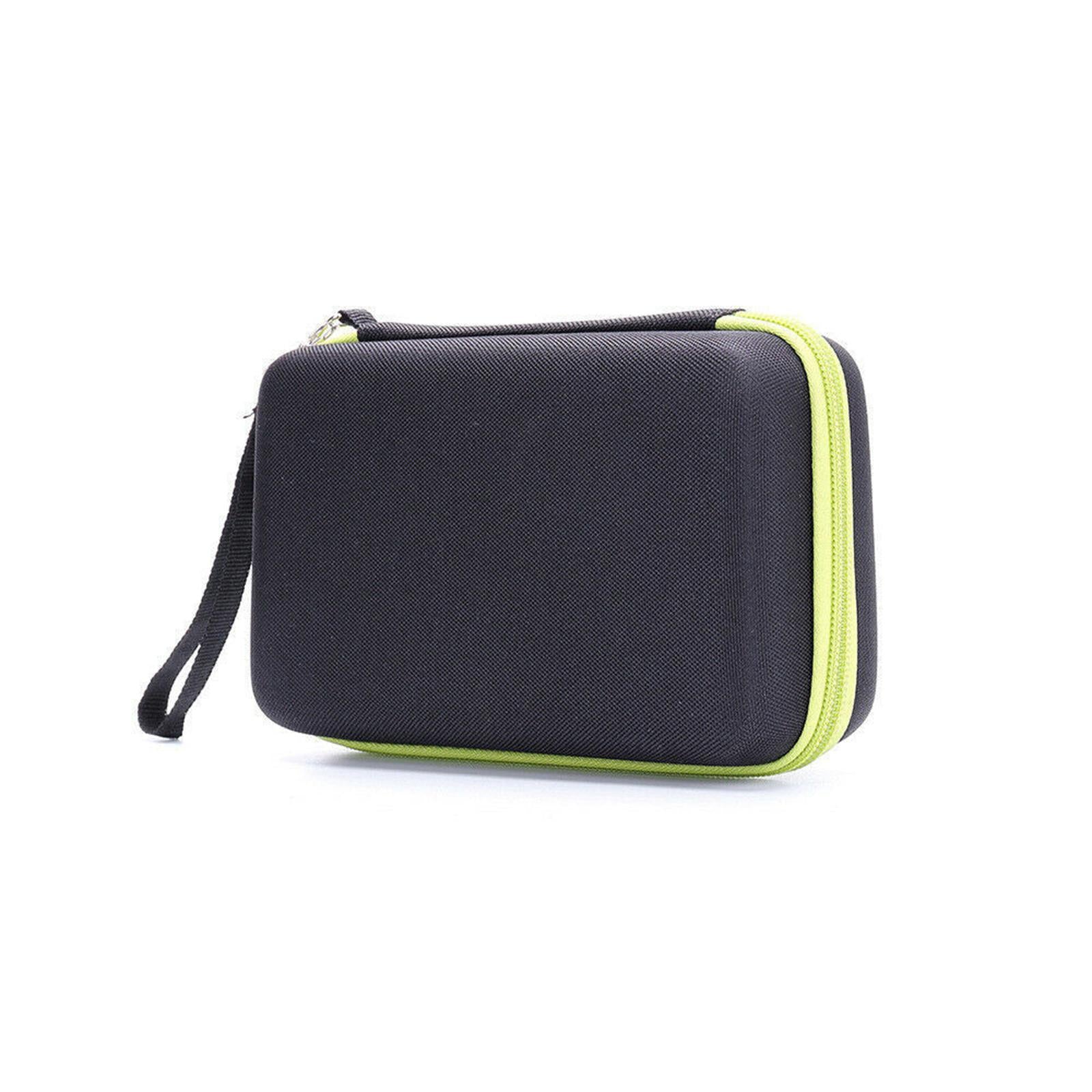 Shaver Storage Box with Soft Lining for Philips Norelco QP2520/72 Green Zipper