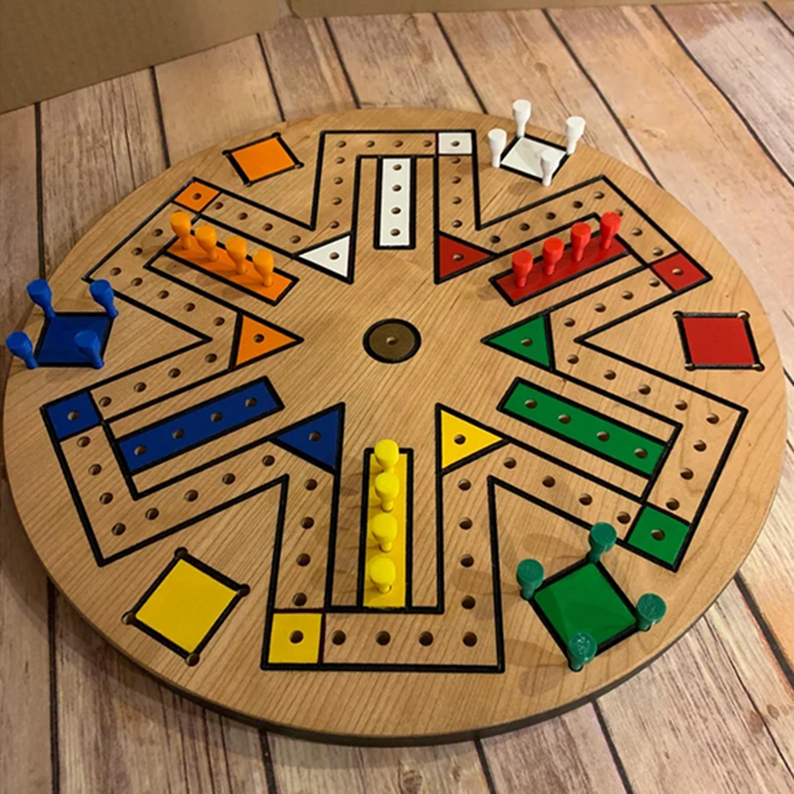 Wooden Ludo Board Game Family Dice Games Set for Kids Adults Multiplayer