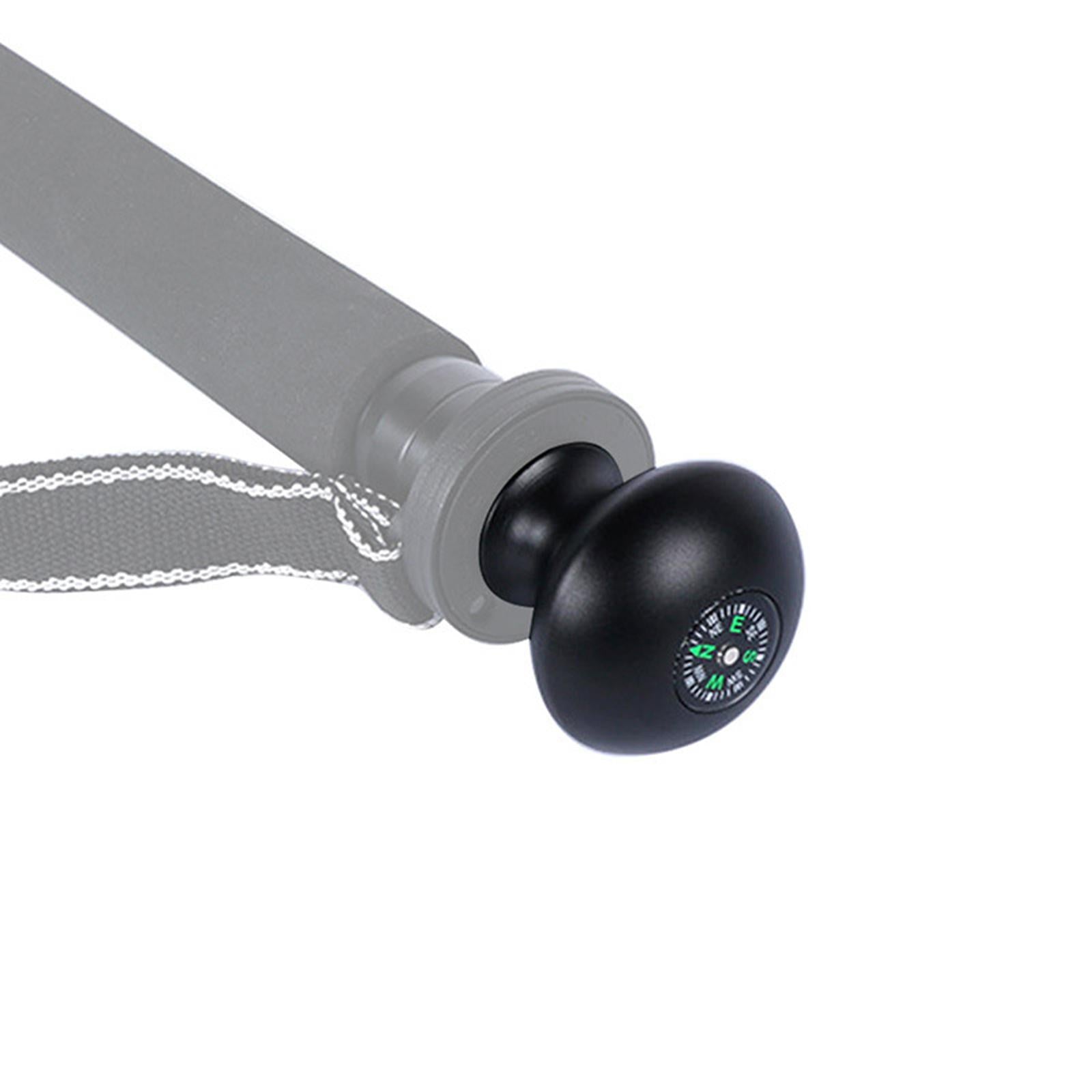 Monopod Walking Stick Knob with Compass 1/4 to 3/8 Hole for Walking Climbing
