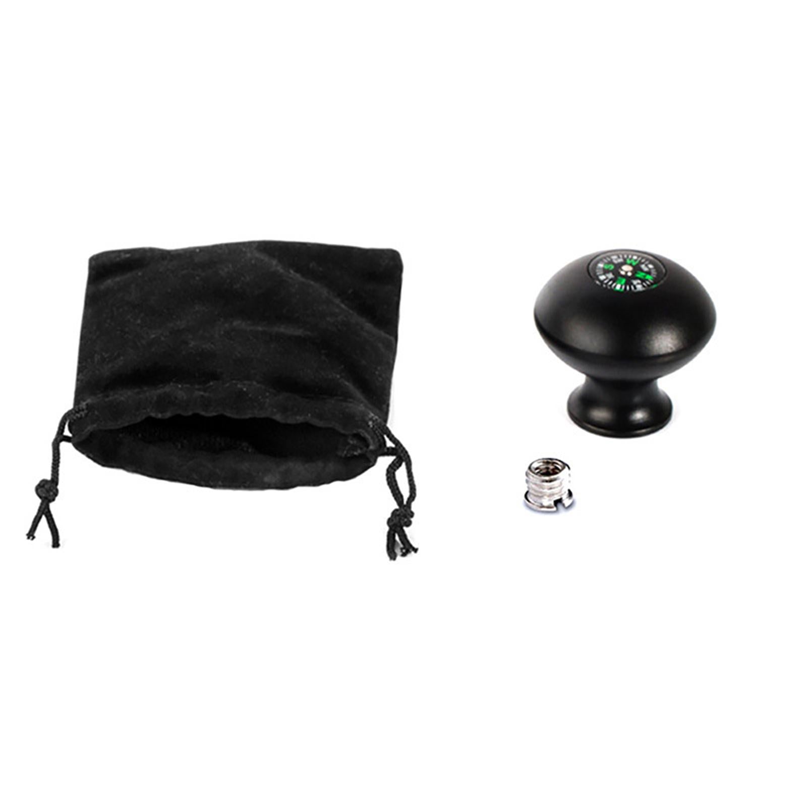 Monopod Walking Stick Knob with Compass 1/4 to 3/8 Hole for Walking Climbing