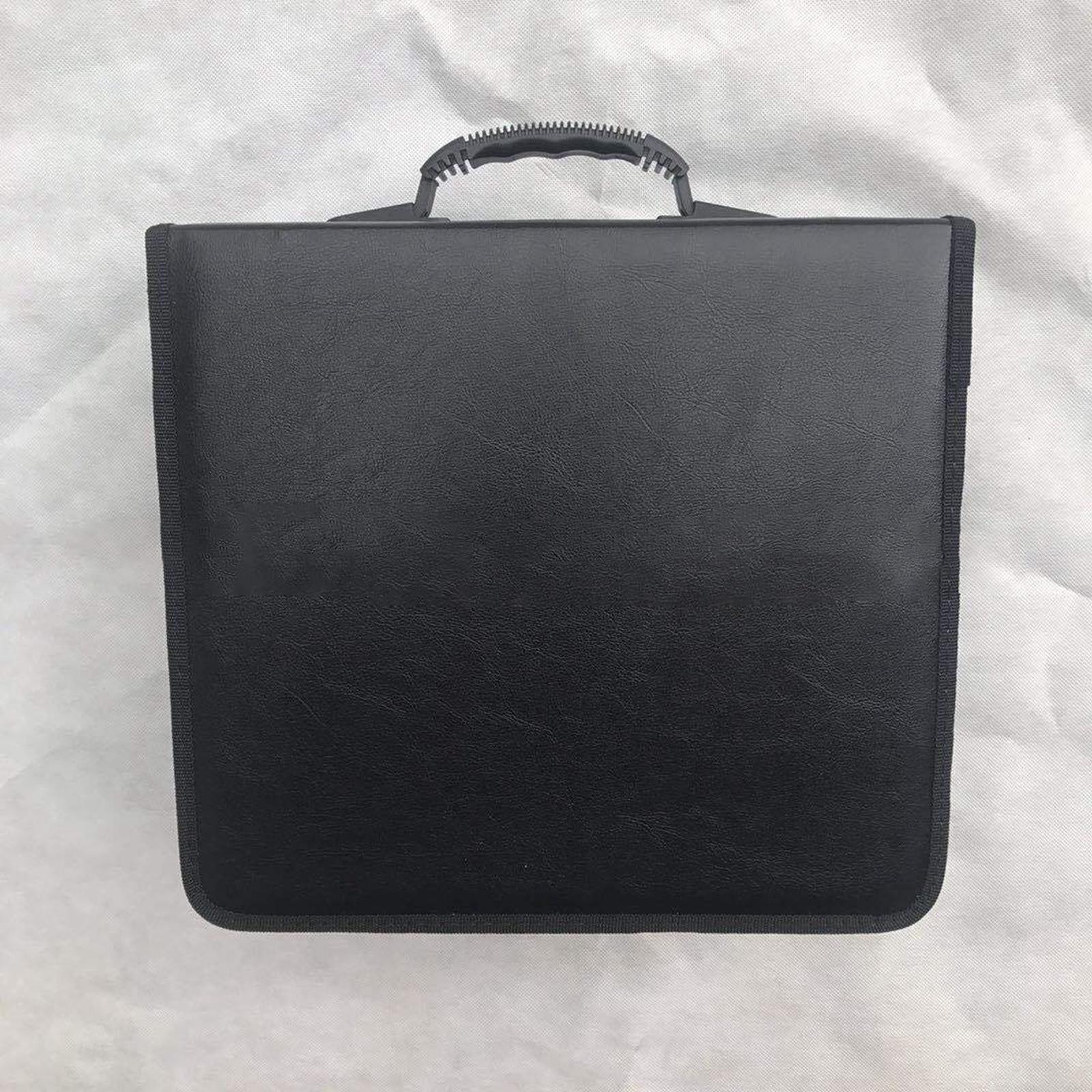 CD Case Black Wallet Protective Book Shell Games Disc  400PCS Pu Leather