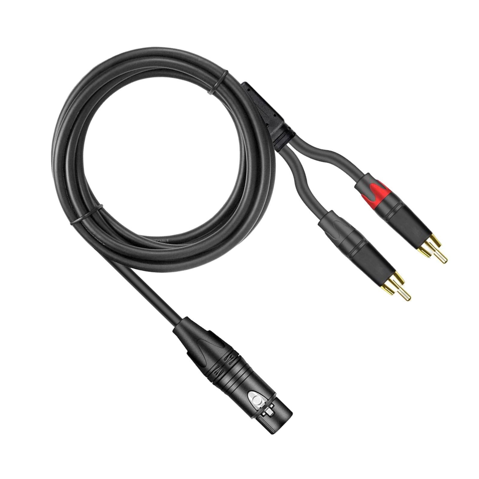 XLR to Dual  HiFi Stereo Audio Connection Shielded for Recorders Male 2M