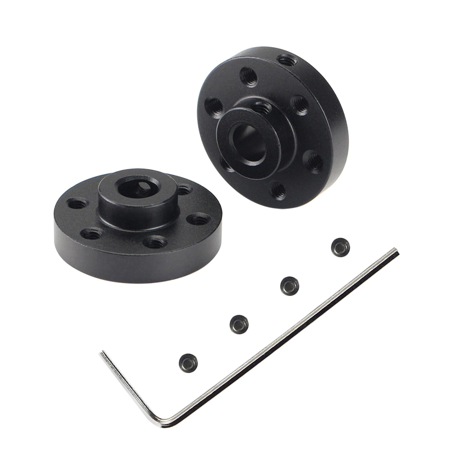 2Pcs Rigid Flange Shaft Coupling 6mm High Hardness for DIY Handmade Model