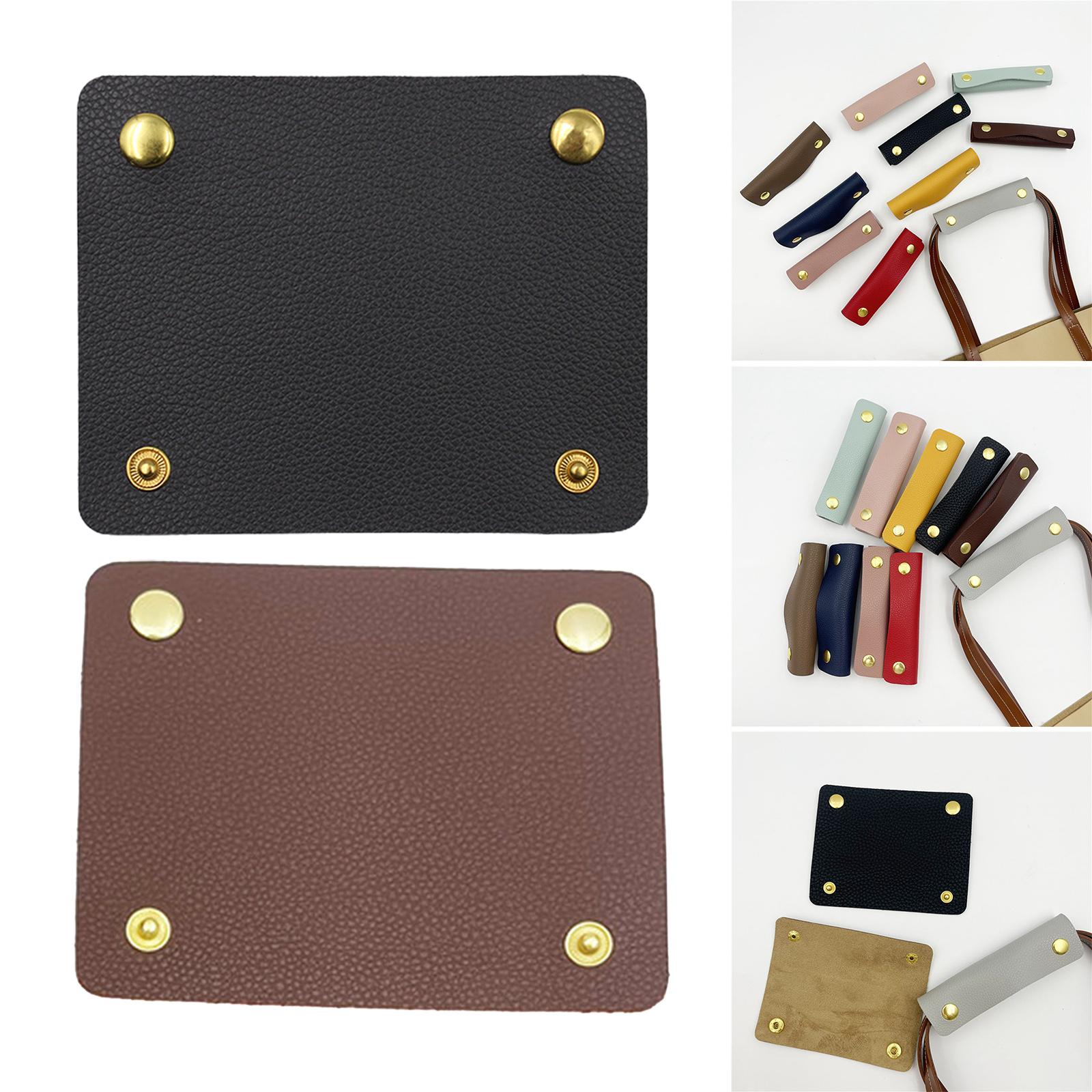 Handbag Grip Sleeve Cover Handle Grip Sleeve PU Leather for Wallet Purse Black