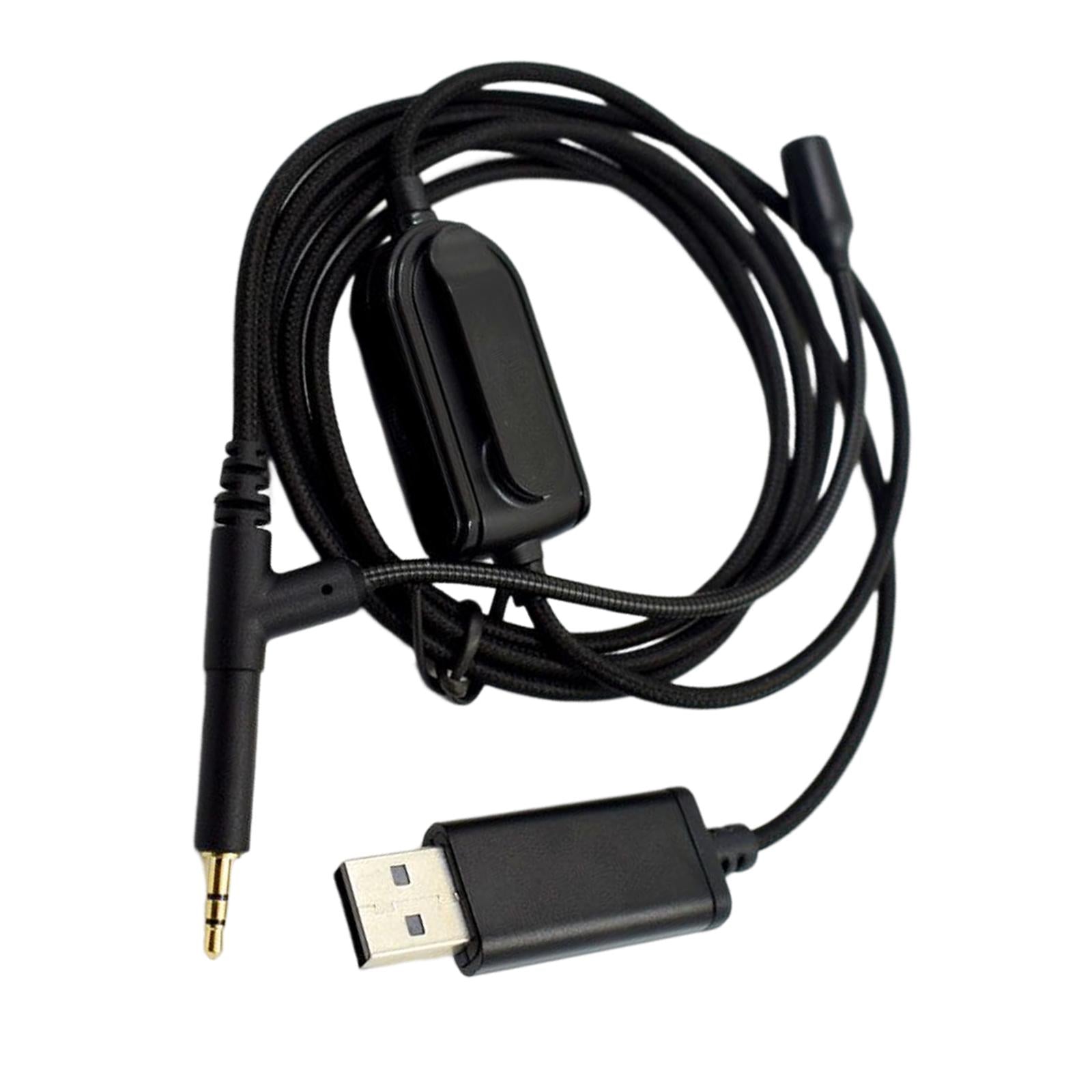 USB to 2.5mm Earphone Audio Cable with Microphone for QC35 Y55 Y50