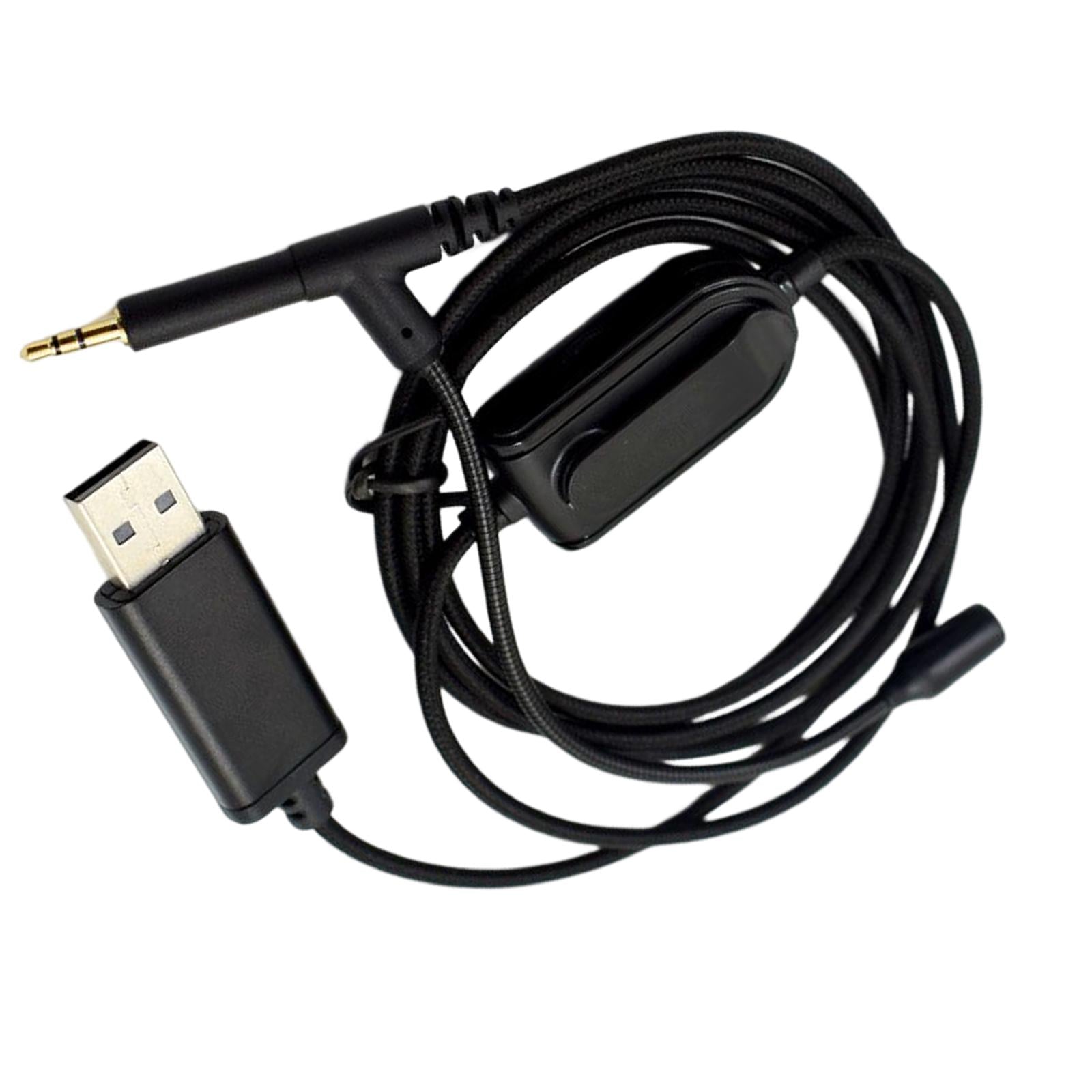 USB to 2.5mm Earphone Audio Cable with Microphone for QC35 Y55 Y50