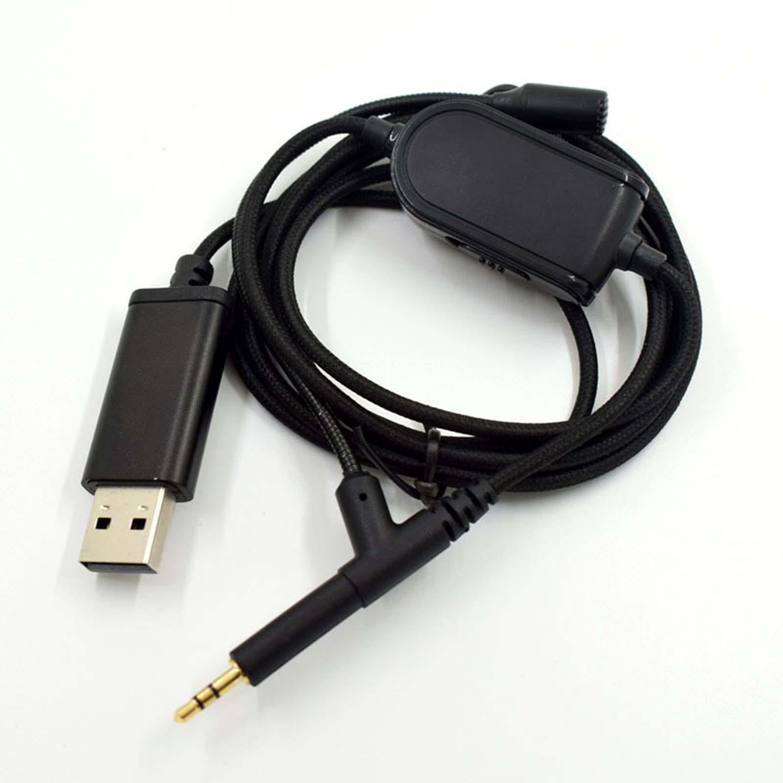 USB to 2.5mm Earphone Audio Cable with Microphone for QC35 Y55 Y50