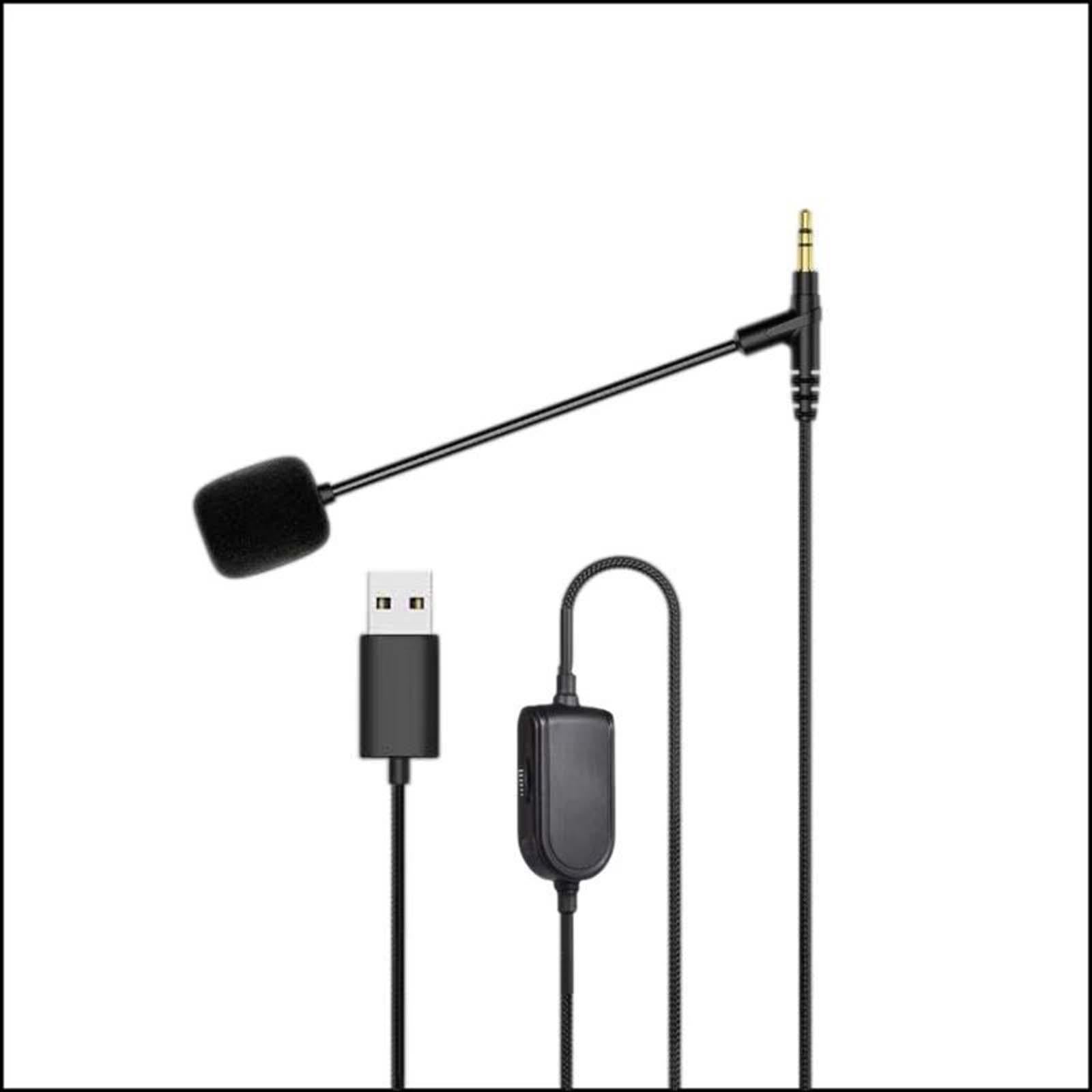 USB to 2.5mm Earphone Audio Cable with Microphone for QC35 Y55 Y50