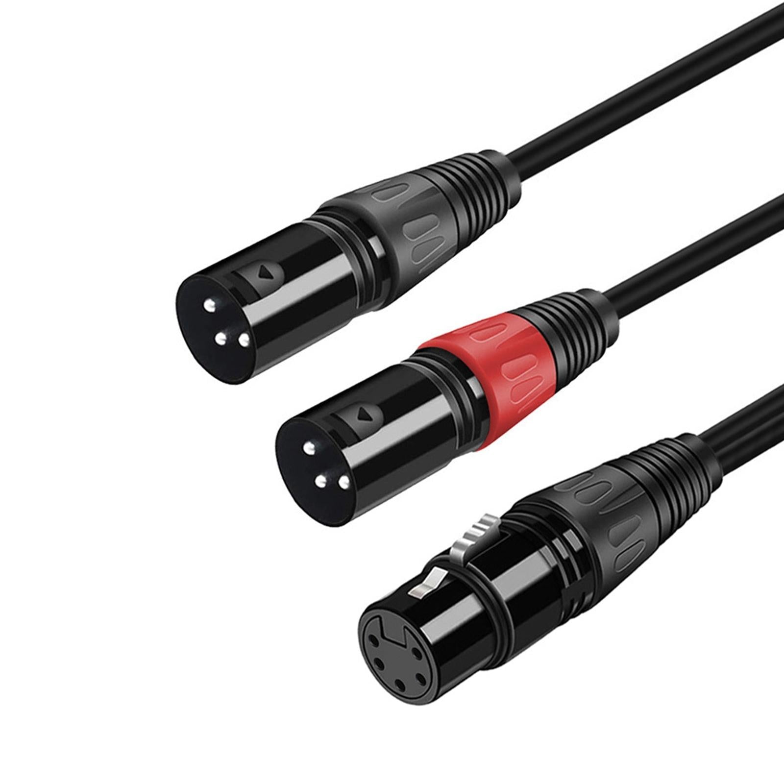 Dual DMX Male to XLR F Light for Speakers Power Amplifiers Dmx Stage Lights 1.5 meter