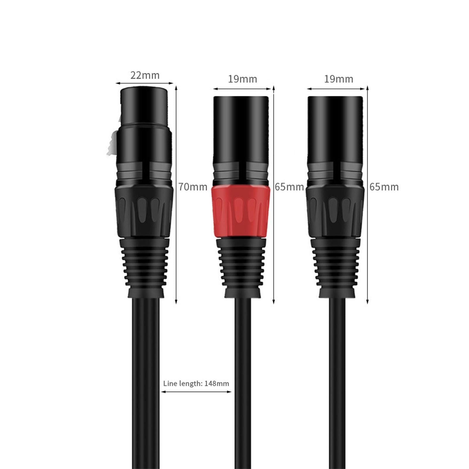 Dual DMX Male to XLR F Light for Speakers Power Amplifiers Dmx Stage Lights 1.5 meter