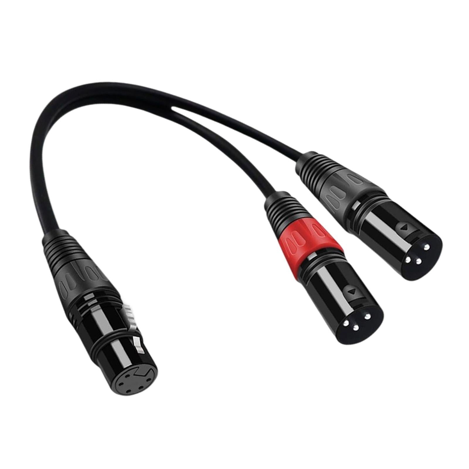Dual DMX Male to XLR F Light for Speakers Power Amplifiers Dmx Stage Lights 1.5 meter