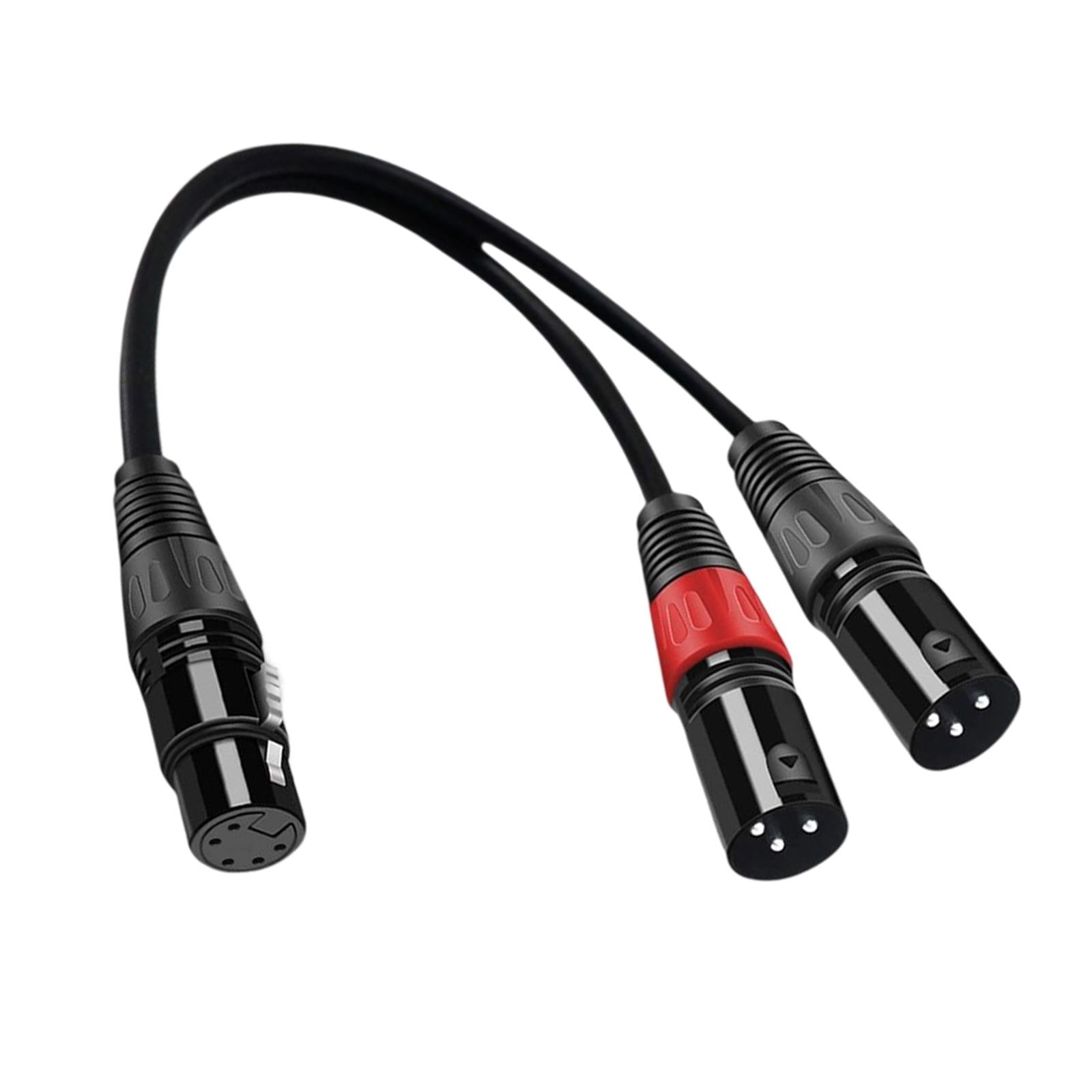 Dual DMX Male to XLR F Light for Speakers Power Amplifiers Dmx Stage Lights 1.5 meter