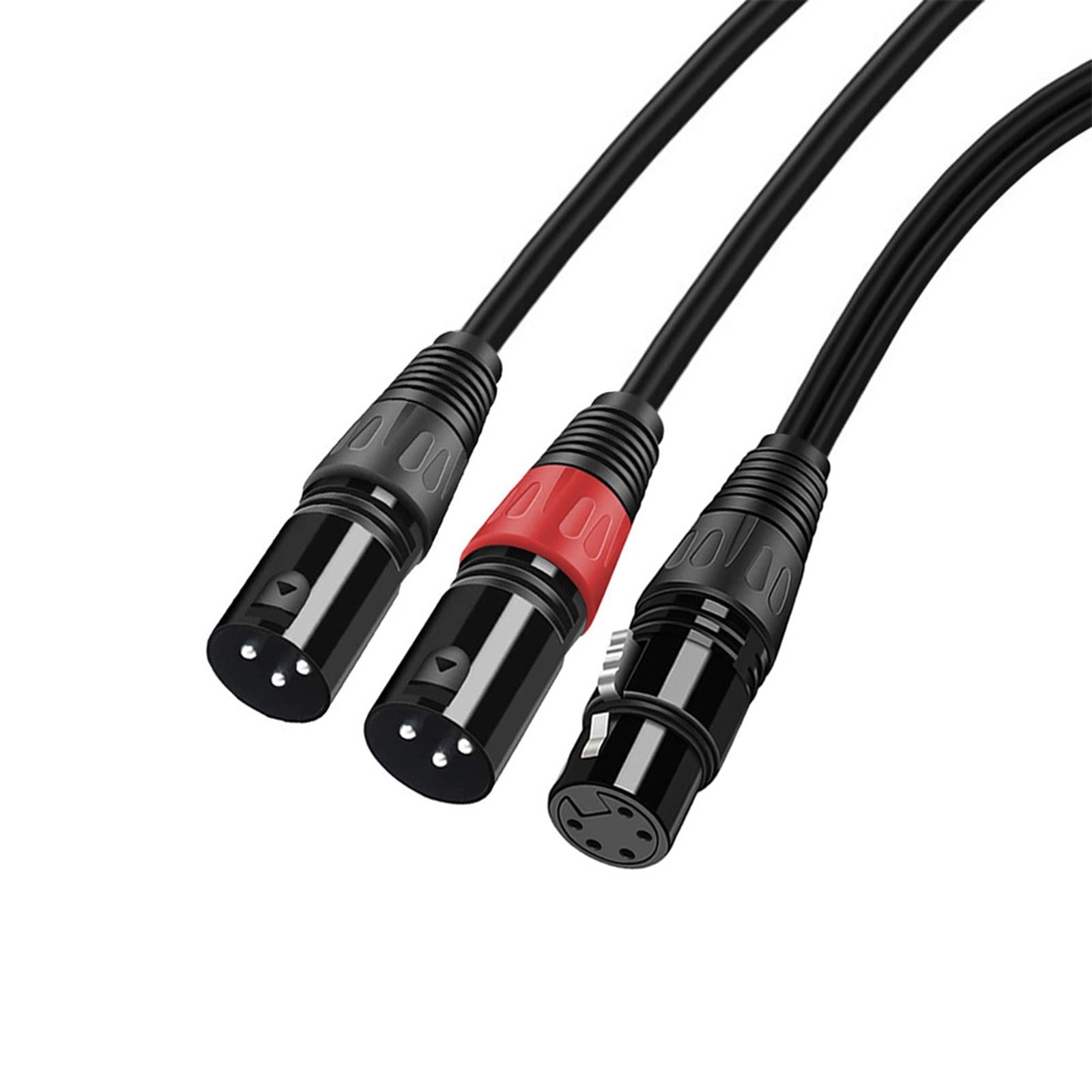 Dual DMX Male to XLR F Light for Speakers Power Amplifiers Dmx Stage Lights 1.5 meter