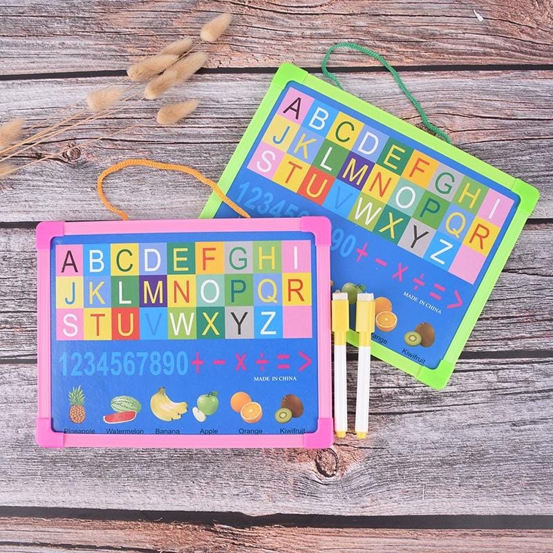 White Board Dry Wipe Board Mini Drawing Whiteboard Small Hanging Board with Marker Pen, Random Color Delivery