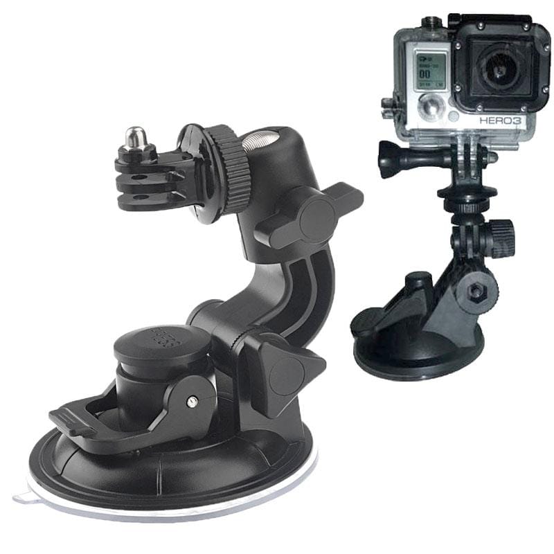 ST-72 9cm Diameter Car Window Plastic Cup Suction Mount + Tripod Holder Gadget For GoPro  NEW HERO /HERO6   /5 /5 Session /4 Session /4 /3+ /3 /2 /1, Xiaoyi and Other Action Cameras (Black)