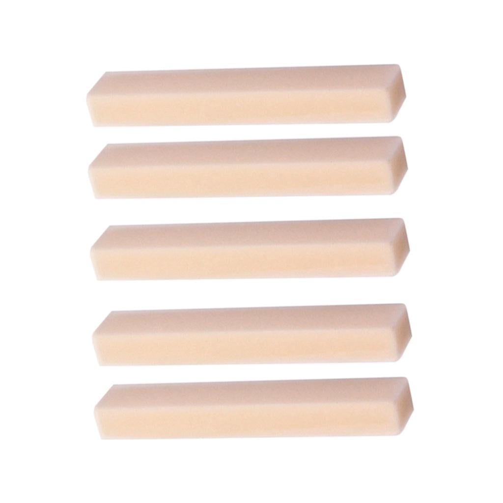 5 Pieces Beige Unslotted Nut Materials for Bass/Guitar Accessory