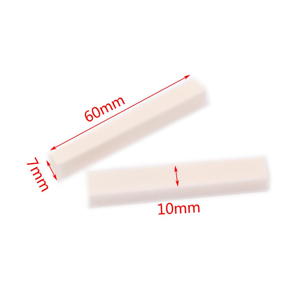 5 Pieces Beige Unslotted Nut Materials for Bass/Guitar Accessory