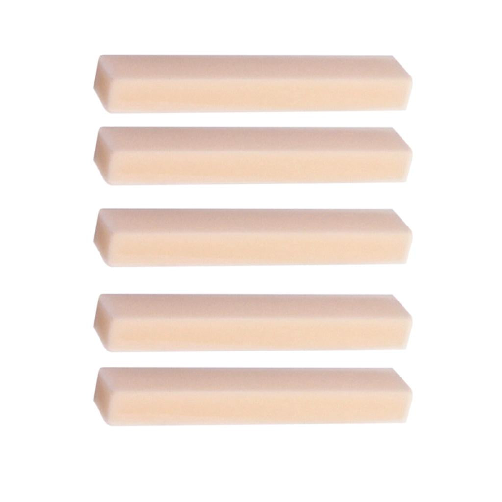 5 Pieces Beige Unslotted Nut Materials for Bass/Guitar Accessory