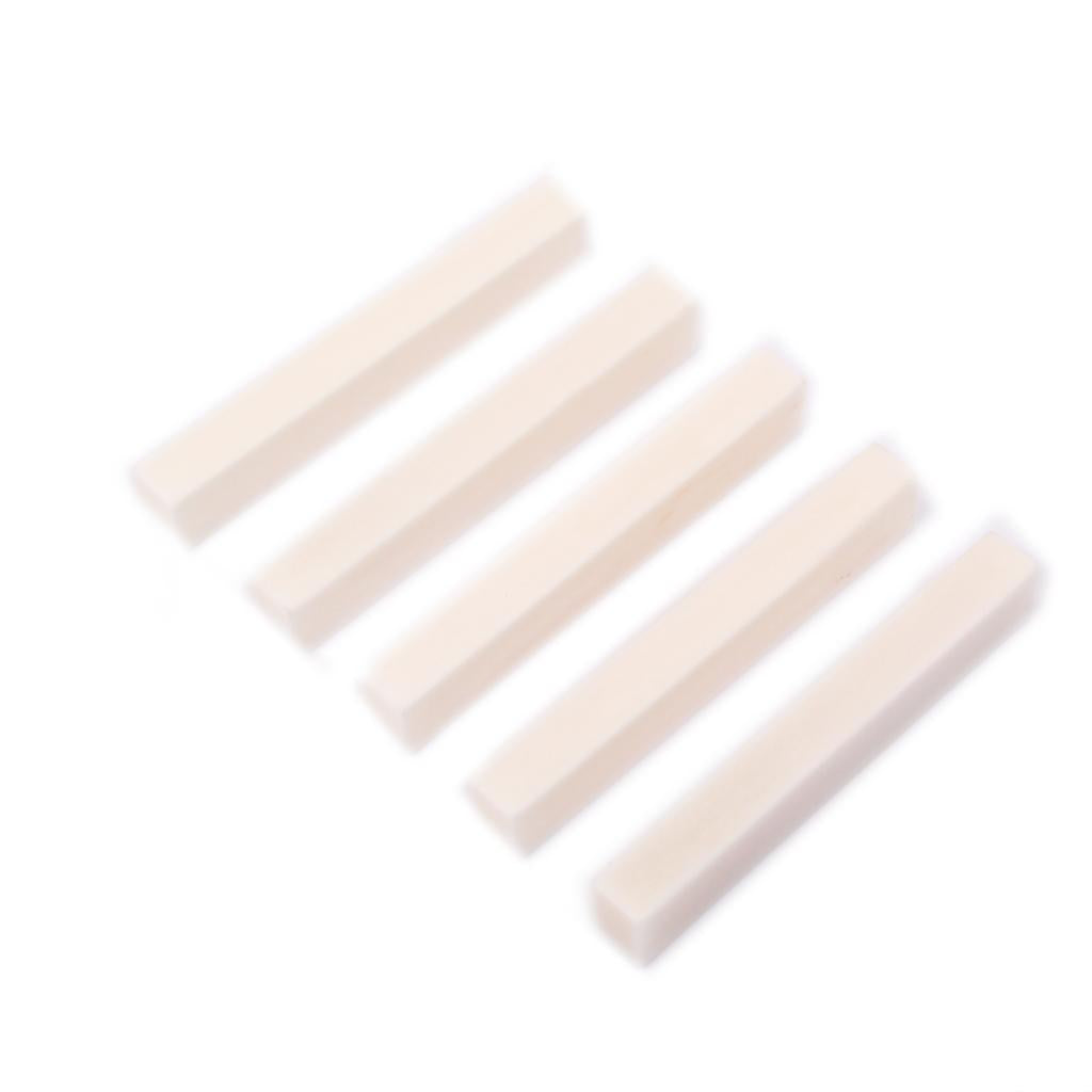5 Pieces Beige Unslotted Nut Materials for Bass/Guitar Accessory