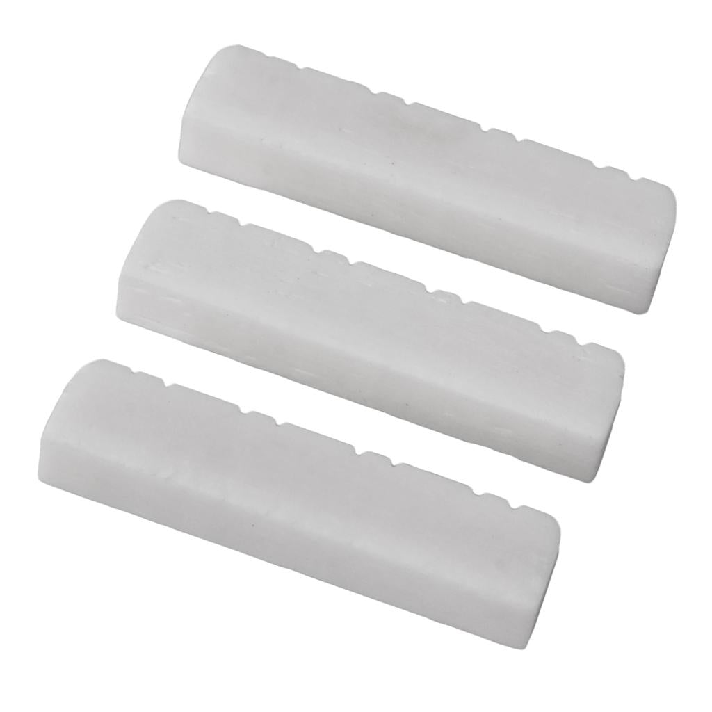 3 Pieces 8 String Mandolin Bone Slotted Nut