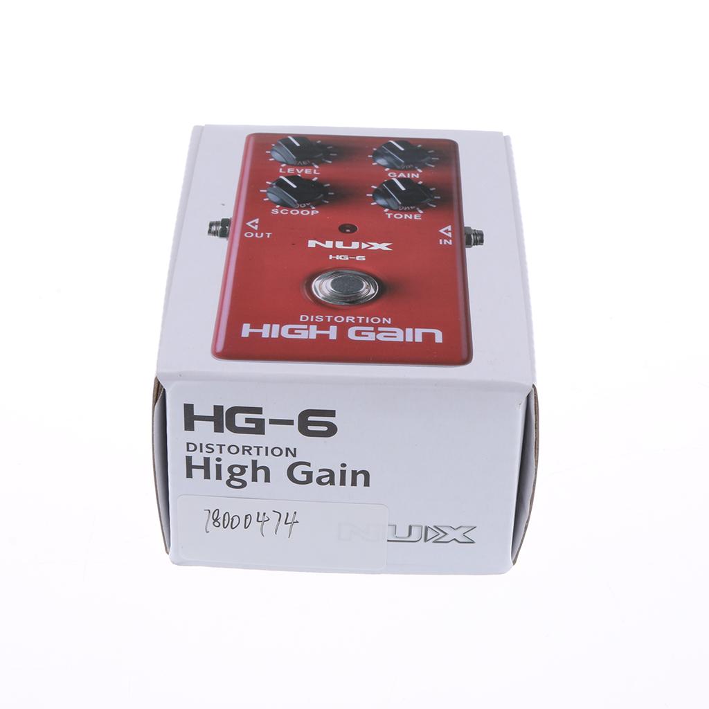 Red Guitar Distortion High Gain Effect Pedal True Bypass HG-6