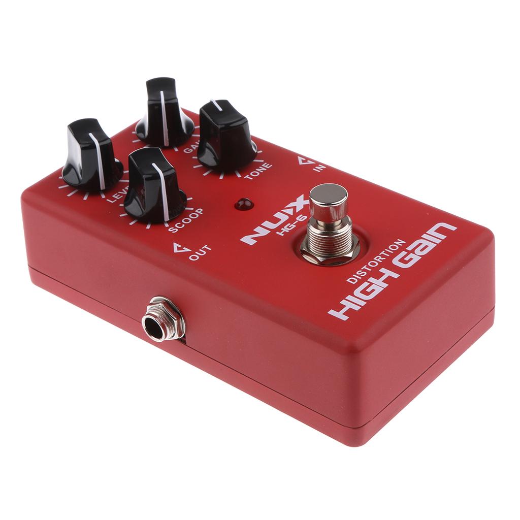 Red Guitar Distortion High Gain Effect Pedal True Bypass HG-6