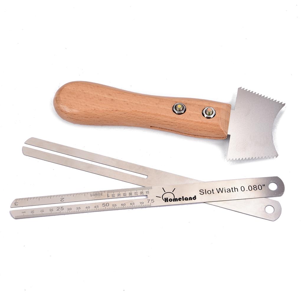 Guitar Fret Repair Tools Fretboard Protector Measuring Ruler Jagged Knife