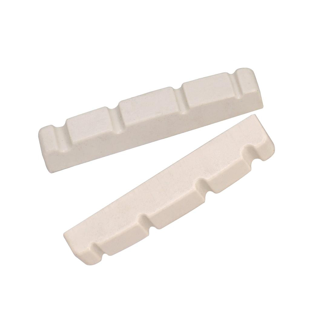 2 Pieces 4 String Pre-slotted Electric Jazz Bass Nut 44x5.8x8mm