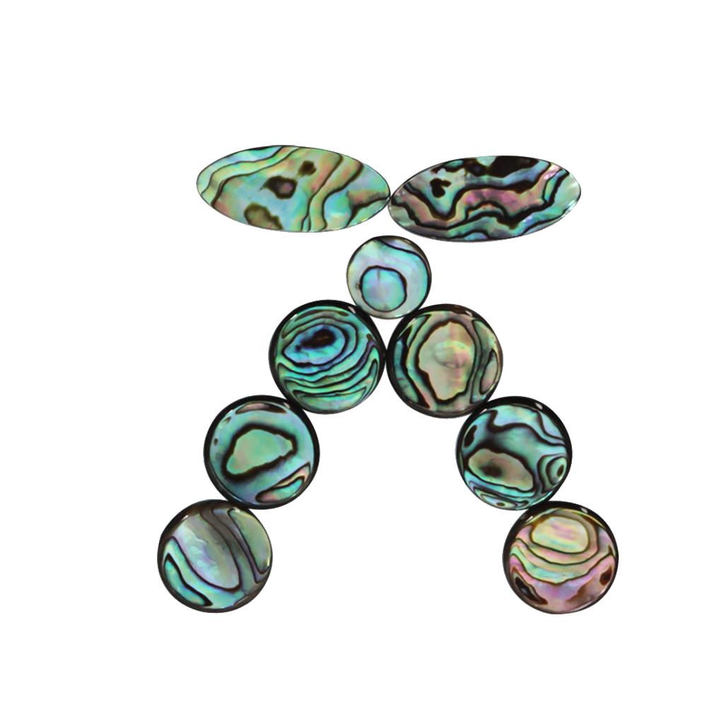 9Pcs Saxophone Key Button Inlays for Alto/Soprano/Tenor Sax