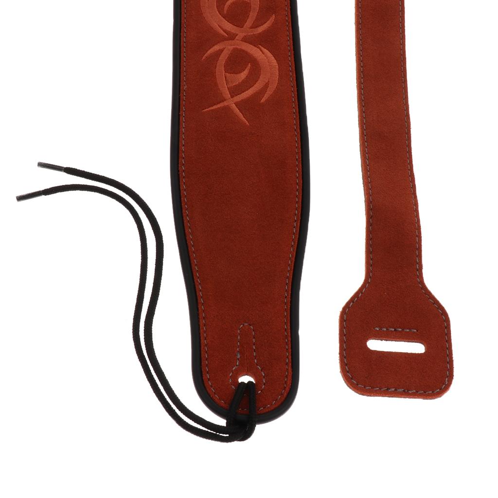 Guitar Leather Neck Shoulder Strap Belt for Electric Acoustic Guitar Bass