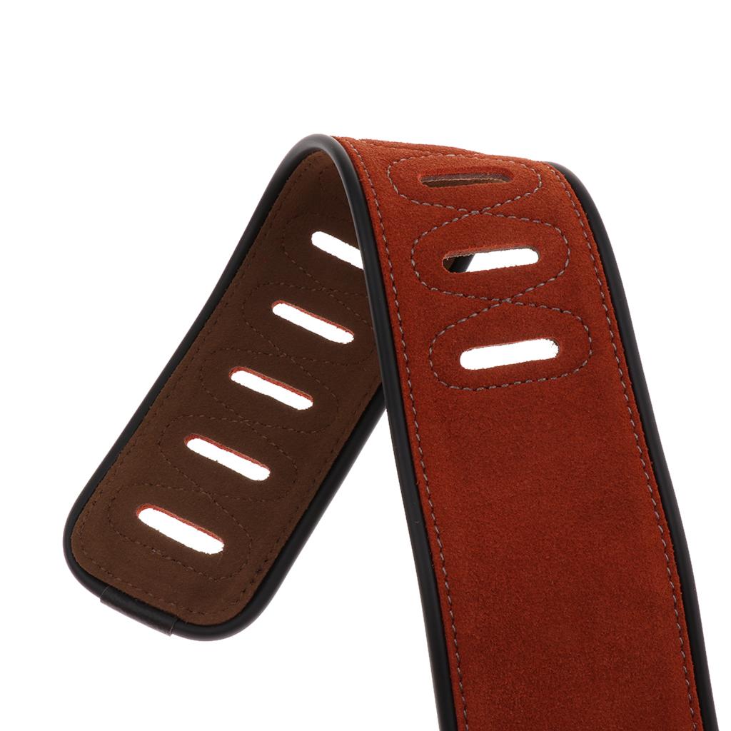 Guitar Leather Neck Shoulder Strap Belt for Electric Acoustic Guitar Bass