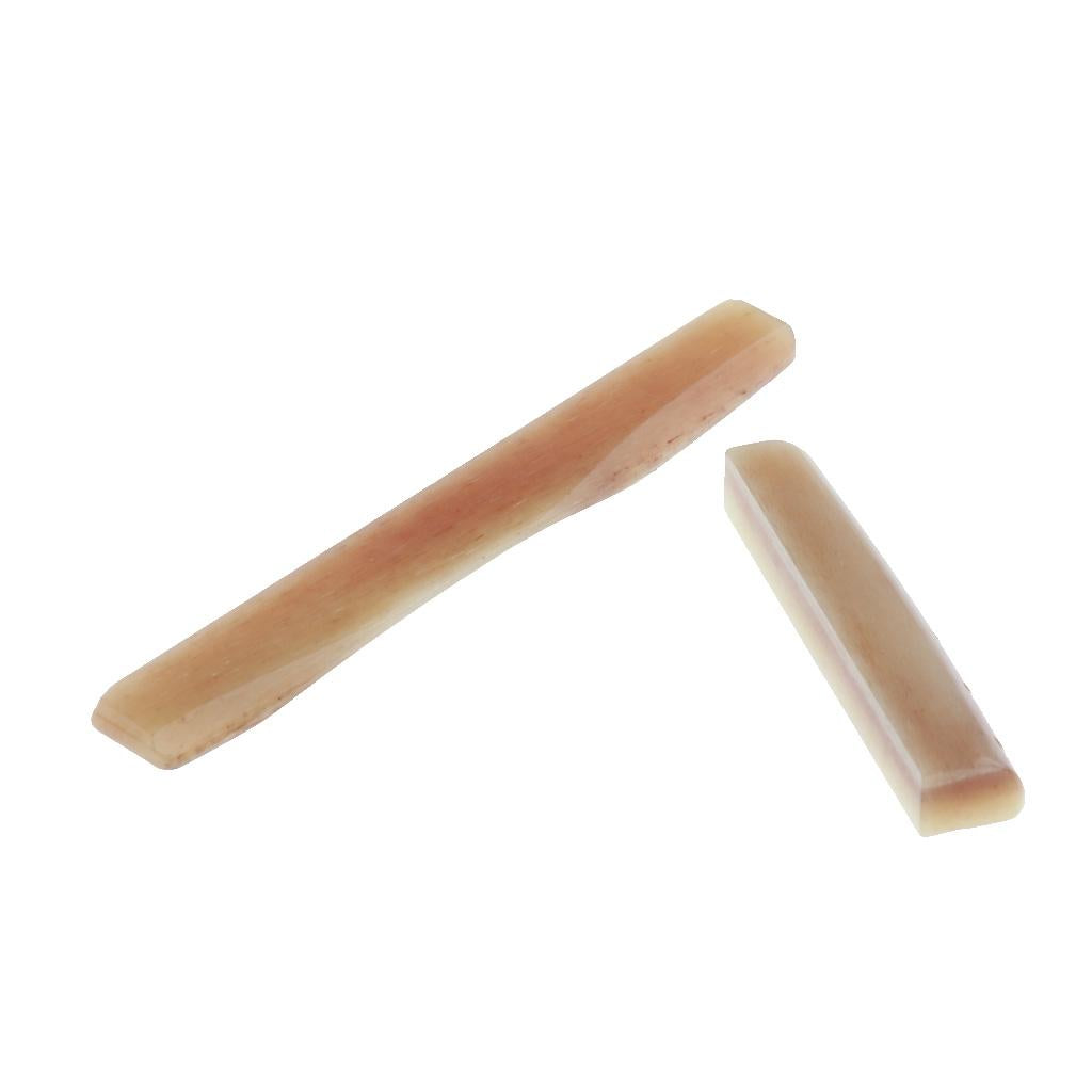 2pcs Acoustic Guitar Bridge Saddle Nut Guitar Replacement Parts Light Red