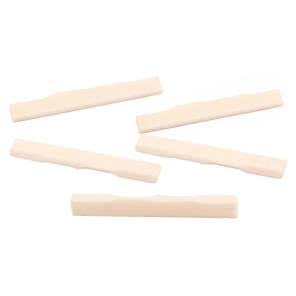 5pcs Ukulele Bone Bridge Saddles for Ukulele 4 String Guitar Parts