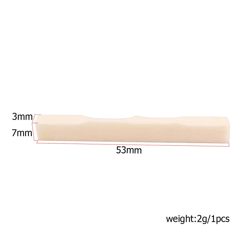 5pcs Ukulele Bone Bridge Saddles for Ukulele 4 String Guitar Parts